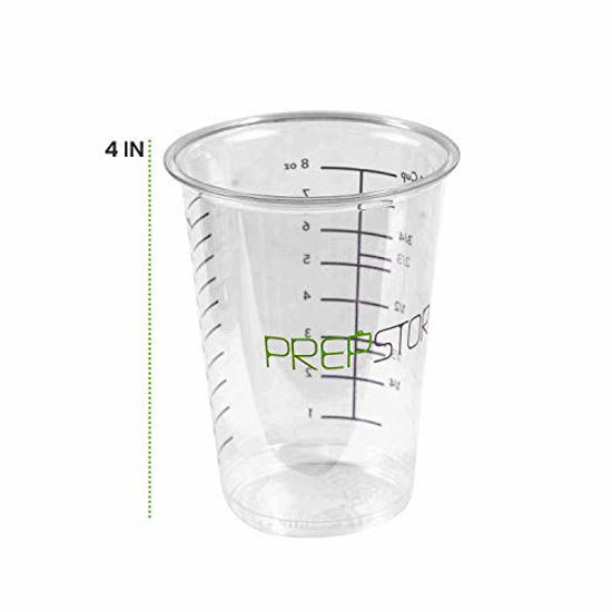 GetUSCart Disposable Measuring Cups for Resin Pack of 20 8oz Clear Plastic Measuring Cup for
