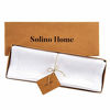 Picture of Solino Home Pure Linen Placemats - White, 14 x 19 Inch Set of 4 Athena - 100% Pure Linen Natural Fabric - Handcrafted Machine Washable
