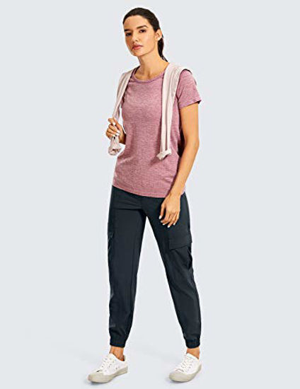 CRZ YOGA, Feathery-Fit Drawstring Jogger with Pockets, Mauve