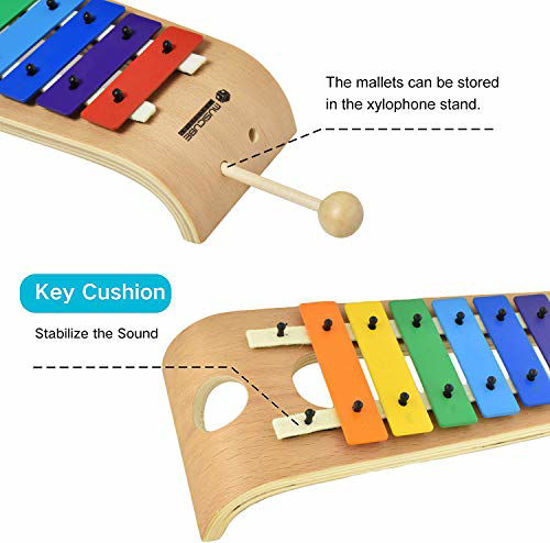 GetUSCart MUSICUBE Xylophone for Kids Wood Xylophone with Mallets Orff