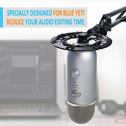Picture of Blue Yeti Shock Mount, Alloy Shockmount Reduces Vibration Noise Matching Mic Boom Arm, Compatible for Blue Yeti and Yeti Pro Microphone by YOUSHARES