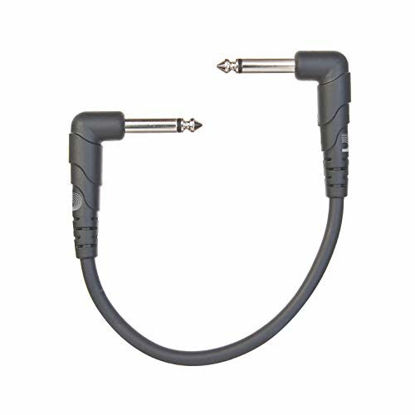 Picture of DAddario PW-CGTP-305 Classic Series Patch Cable - Right Angle 1/4 Plugs - Low Capacitance and Pure Tone - Quiet, Durable and Reliable - Great for Pedalboards, 0.5 ft. (3-Pack)