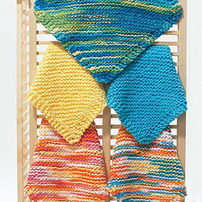 Picture of Bernat Handicrafter Cotton Solids Yarn, 1.75 oz, Gauge 4 Medium, 100% Cotton, Hot Orange