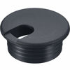 Picture of SATINIOR 10 Packs Black Desk Cable Wire Grommet Cord, PC Computer Desk Plastic Grommet Cord, Tidy Cable Hole Cover Organizers (38 mm/ 1.5 Inch Mounting Hole Diameter Black)
