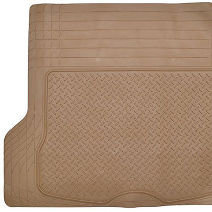 Picture of Heavy Duty Cargo Liner Floor Mat-All Weather Trunk Protection, Trimmable to Fit & Durable HD Rubber Protection for Car SUV Sedan Auto, Beige (MT785BGAMw1)