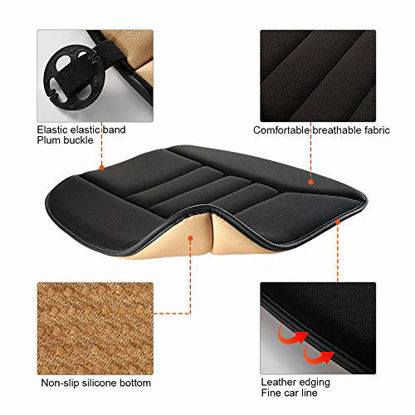 Picture of kingphenix Car Seat Cushion with 1.2inch Comfort Memory Foam, Seat Cushion for Car and Office Chair (Gray)