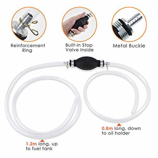 GetUSCart KATUMO Gasoline Siphone Hose, Gas Oil Water Fuel Transfer