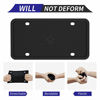 Picture of Aujen Silicone License Plate Frames 2 PCS for US Standard Car, 100% Street Legal License Plate Cover, Rattle-Proof and Easy Installation License Plate Holder (Black)