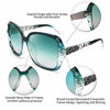 Picture of FEISEDY Classic Polarized Women Sunglasses Sparkling Composite Frame B2289 (Emerald Green, 56)