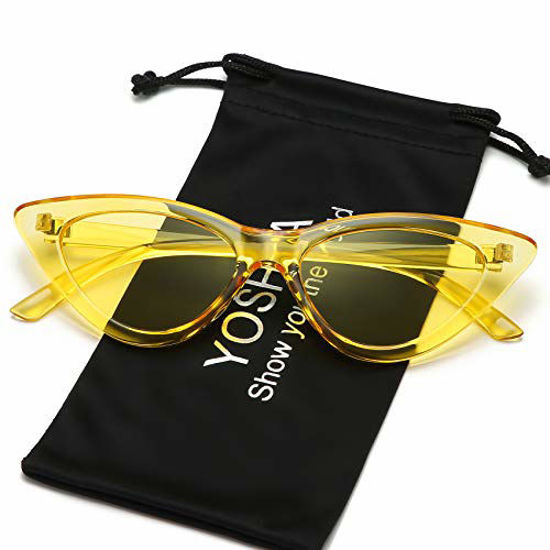 Trendy Vintage Plastic Frame Cat Eye Sunglasses Women