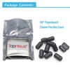 Picture of Topnisus [Pack of 10] Clip-on Ferrite Core Ring Bead Anti-Interference High-Frequency Filter RFI EMI Noise Suppressor Cable Clip (7mm Inner Diameter)