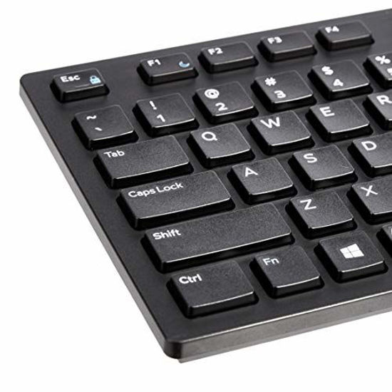 GetUSCart Amazon Basics Matte Black Wired Keyboard US Layout (QWERTY)