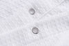 Picture of Waffle Weave Fabric Shower Curtain 230 GSM Heavy Duty, Spa, Hotel Luxury, Water Repellent, White Pique Pattern, 71 x 72 Inches Decorative Bathroom Curtain