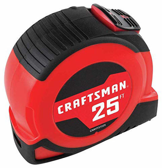 GetUSCart CRAFTSMAN Tape Measure, SelfLock, 25Foot (CMHT37225S)
