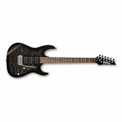 Picture of Ibanez 6 String Solid-Body Electric Guitar, Right, Transparent Black Sunburst (GRX70QATKS)