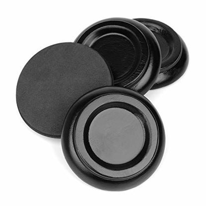 Picture of Eison Piano Caster Cups for Upright Piano Wooden Piano Caster Piano Leg Floor Protectors with Non-Slip & Anti-Noise Foam Hardwood Floor Protectors, Set of 4, Black