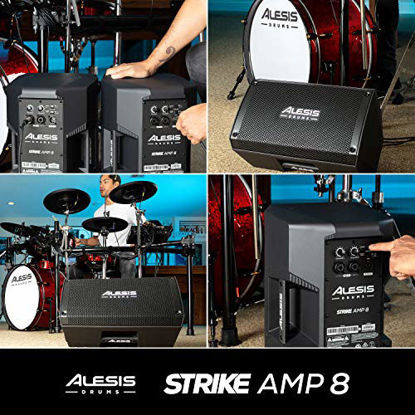 Picture of Alesis Strike Amp 8 | 2000-Watt Portable Speaker/Amplifier for Electronic Drum Kits With 8-Inch Woofer, Contour EQ and Ground Lift Switch, 8 inch