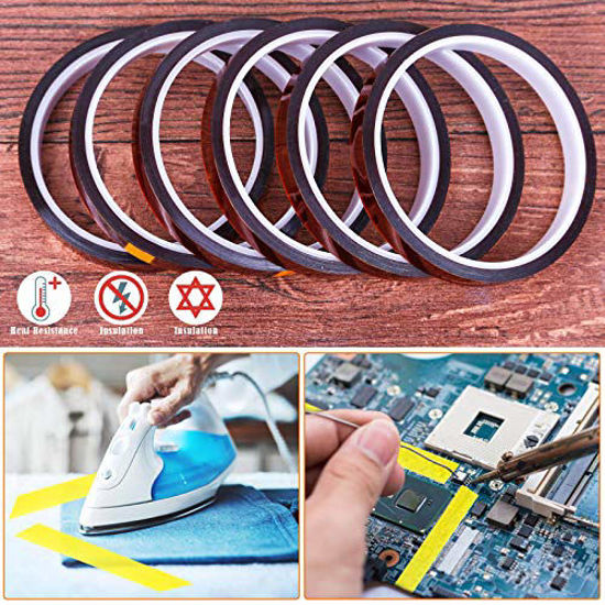 Picture of Heat Tape for Heat Press, 6 Packs Selizo Heat Transfer Tape Heat Resistant High Temperature Tape for Sublimation on Coffee Mugs, HTV Craft on T-Shirt Fabrics
