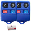 Picture of 2 KeylessOption Blue Replacement 4 Button Keyless Entry Remote Control Key Fob