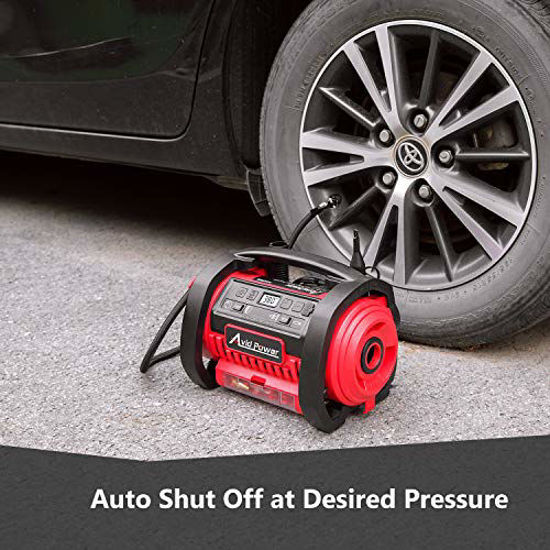 GetUSCart AVID POWER Tire Inflator Air Compressor, 12V DC / 110V AC