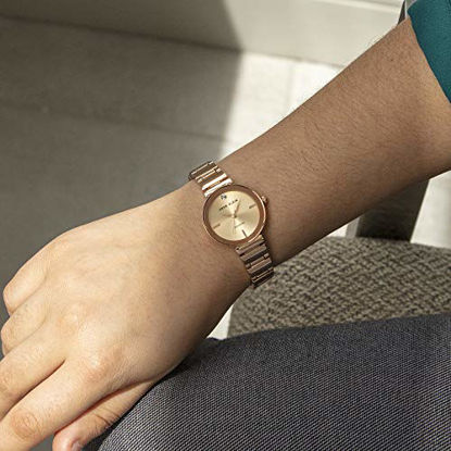 Picture of Anne Klein Women's AK/2434RGRG Diamond-Accented Rose Gold-Tone Bracelet Watch