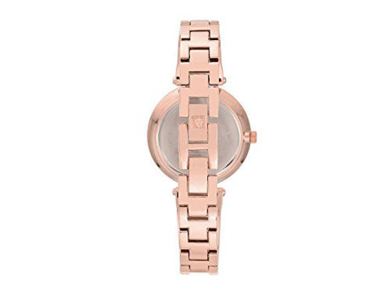 Picture of Anne Klein Women's AK/2512GYRG Diamond-Accented Rose Gold-Tone and Grey Marbleized Bangle Watch
