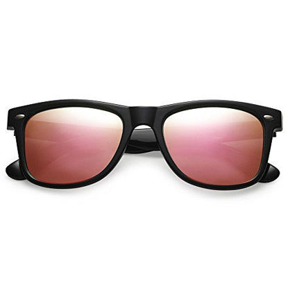 Picture of Polarspex Polarized 80's Retro Classic Trendy Unisex Sunglasses for Men and Women (Black | Pink Quartz, 52)