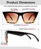 Picture of FEISEDY Vintage Square Cat Eye Sunglasses Women Fashion Small Cateye Sunglasses B2473 (black leopard, 52)