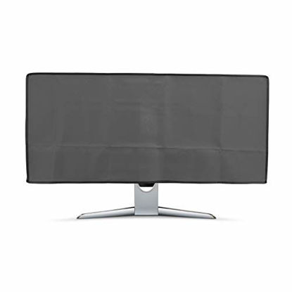 Picture of kwmobile Monitor Cover Compatible with 34-35" Monitor - Anti-Dust PC Monitor Screen Display Protector - Dark Grey