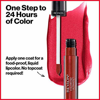 Picture of Revlon ColorStay Ultimate Liquid Lipstick, Satin-Finish Longwear Full Coverage Lip Color, Brilliant Bordeaux (040), 0.07 oz