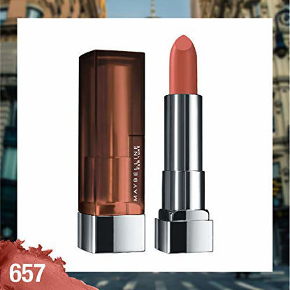 Picture of Maybelline Color Sensational Lipstick, Lip Makeup, Matte Finish, Hydrating Lipstick, Nude, Pink, Red, Plum Lip Color, Nude Nuance, 0.15 oz. (Packaging May Vary)