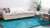 Picture of Unique Loom Solo Solid Shag Collection Modern Plush Deep Aqua Blue Area Rug (8' 0 x 10' 0)
