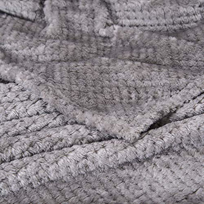 Picture of Fuzzy Blanket or Fluffy Blanket for Baby Girl or boy, Soft Warm Cozy Coral Fleece Toddler, Infant or Newborn Receiving Blanket for Crib, Stroller, Travel, Decorative (Queen(80"x90"), XXL-Flint Gray)