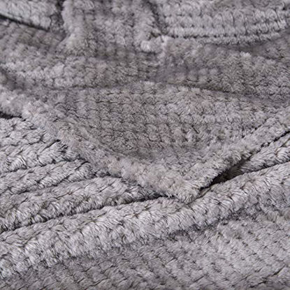 Picture of Fuzzy Blanket or Fluffy Blanket for Baby Girl or boy, Soft Warm Cozy Coral Fleece Toddler, Infant or Newborn Receiving Blanket for Crib, Stroller, Travel, Decorative (Queen(80"x90"), XXL-Flint Gray)