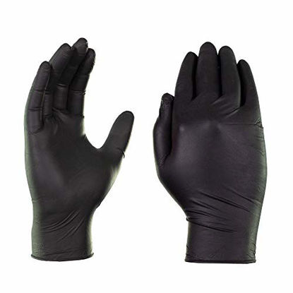 Picture of X3 Industrial Black Nitrile Gloves, Case of 1000, 3 Mil, Size Large, Latex Free, Powder Free, Textured, Disposable, Food Safe, BX346100
