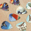 Picture of Guitar Picks - Cheliz 12 Medium Gauge Celluloid Guitar Picks In a Box W/Picks Holder. Unique Guitar Gift For Bass, Electric & Acoustic Guitars (Japanese Culture)