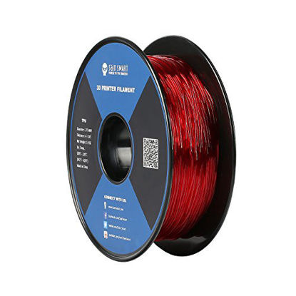 Picture of SainSmart - 101-90-163 Red Flexible TPU 3D Printing Filament, 1.75 mm, 0.8 kg, Dimensional Accuracy +/- 0.05 mm