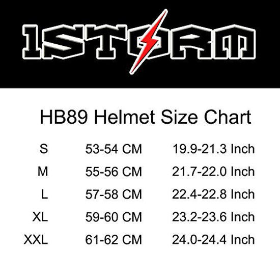 Picture of 1Storm Motorcycle Modular Full Face Helmet Flip up Dual Visor Sun Shield: HB89 Arrow Blue