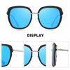 Picture of OLIEYE Vintage Oversized Shield Frame Women's Polarized Sunglasses Holiday Sunglasses for Women with Gift Box O6371