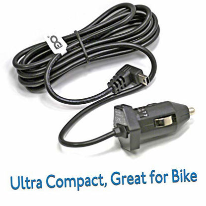 Picture of EDO Tech Ultra Compact Mini USB Car Charger Power Cord for Garmin Nuvi 200 200w 205w 250 255w 260w 256w 1300 1350 1370 1390 1450 40lm 42lm 50lm 55lm 57lm GPS Navigator (5.5 ft)