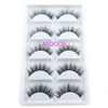 Picture of 100% Siberian Mink Fur 3D False Eyelash LASGOOS Degisn Luxurious Natural Messy Wedding Party Fake Eyelashes 5 Pairs/Box (A02)