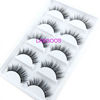 Picture of 100% Siberian Mink Fur 3D False Eyelash LASGOOS Degisn Luxurious Natural Messy Wedding Party Fake Eyelashes 5 Pairs/Box (A02)
