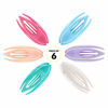 Picture of RC ROCHE ORNAMENT 6 Pcs Womens French Concord Curved Hair Clip No Slip Strong Grip Comfortable Hold Girls Ladies Beauty Accessory Pin Teeth Clamp, Small Pastel Multicolor