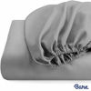 Picture of Bare Home Fitted Bottom Sheet Full - Premium 1800 Ultra-Soft Wrinkle Resistant Microfiber - Hypoallergenic - Deep Pocket (Full, Light Grey)