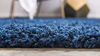 Picture of Unique Loom Solo Solid Shag Collection Modern Plush Navy Blue Round Rug (8' 2 x 8' 2)
