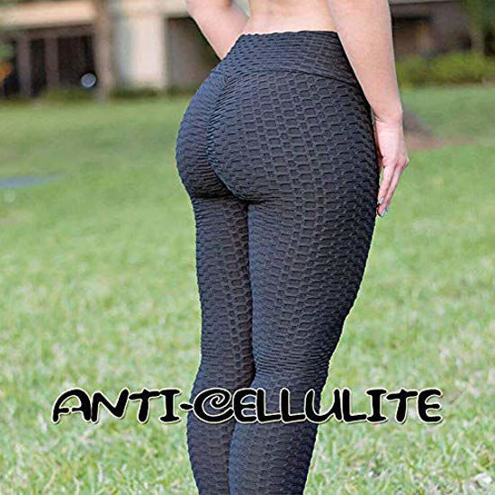 Women Stretch Leggings High Waist Anti-cellulite Yoga Pants Workout Butt  Lifting