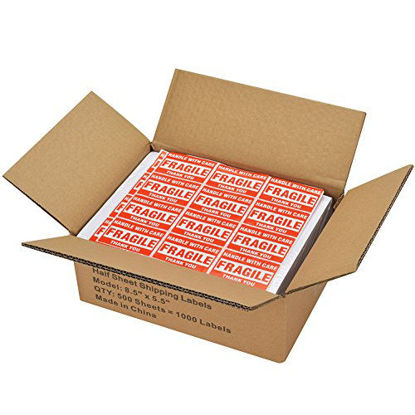 Picture of MFLABEL 8000 Half Sheet Laser/Ink Jet USPS UPS FedEx Shipping Labels