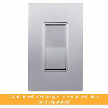 Picture of ENERLITES 3-Way Decorator Paddle Light Switch, Single Pole or Three Way, 3 Wire, Grounding Screw, Residential Grade, 15A 120V/277V, UL Listed, 93150-SV-10PCS, Silver, (10 Pack)