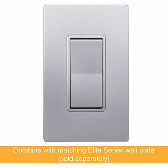 Picture of ENERLITES 3-Way Decorator Paddle Light Switch, Single Pole or Three Way, 3 Wire, Grounding Screw, Residential Grade, 15A 120V/277V, UL Listed, 93150-SV-10PCS, Silver, (10 Pack)