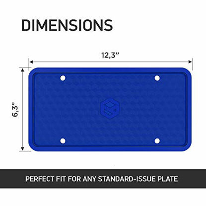 Picture of Rightcar Solutions Flawless Silicone License Plate Frame - Rust-Proof. Rattle-Proof. Weather-Proof. - Blue